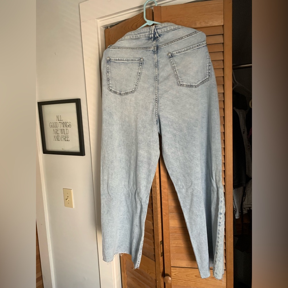 LC Lauren Conrad Light Wash Ankle Jeans Super high rise wide leg sz 14 - Picture 2 of 5